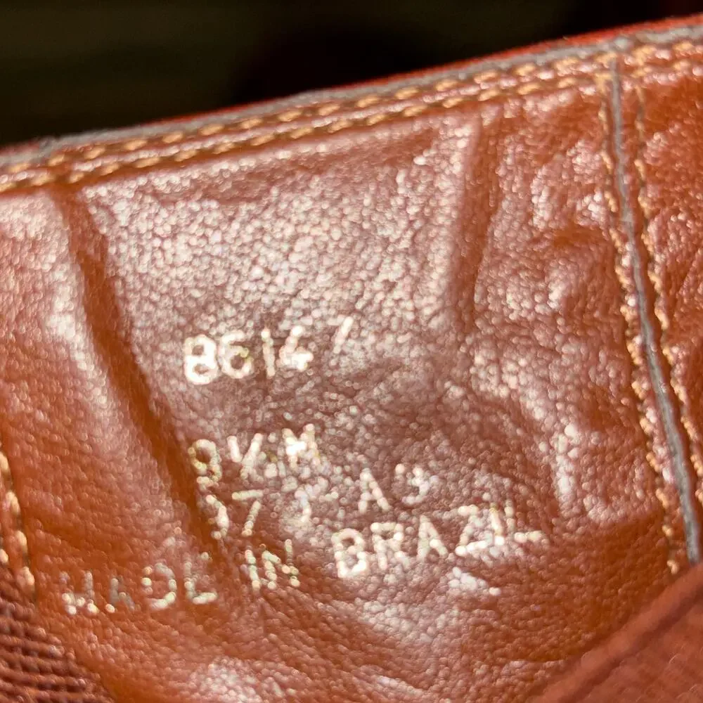Vintage Lands’ End Brown Leather Chelsea Boots Square Toe Ankle Womens 9.5 - Picture 8 of 8